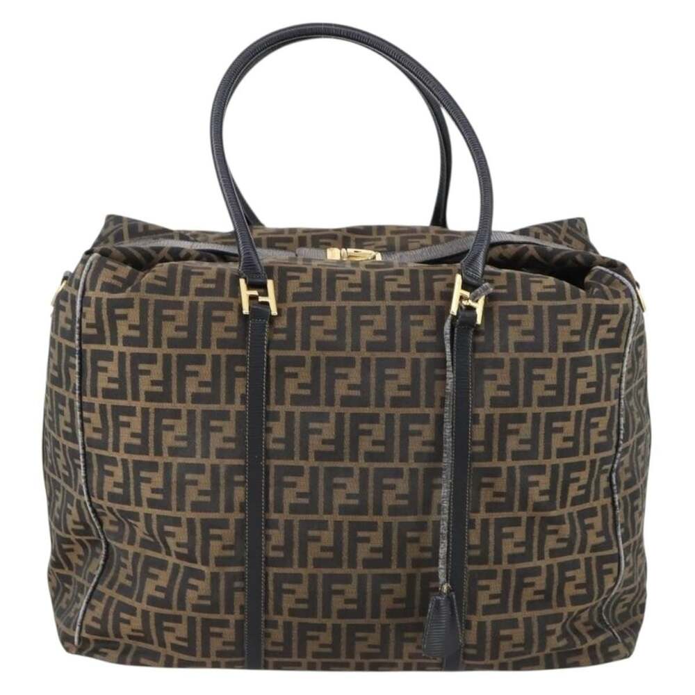 Fendi Zucca Boston Bag Black
